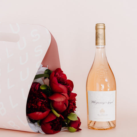 Peony Carrier + 'Whispering Angel' French Rosé 750ml