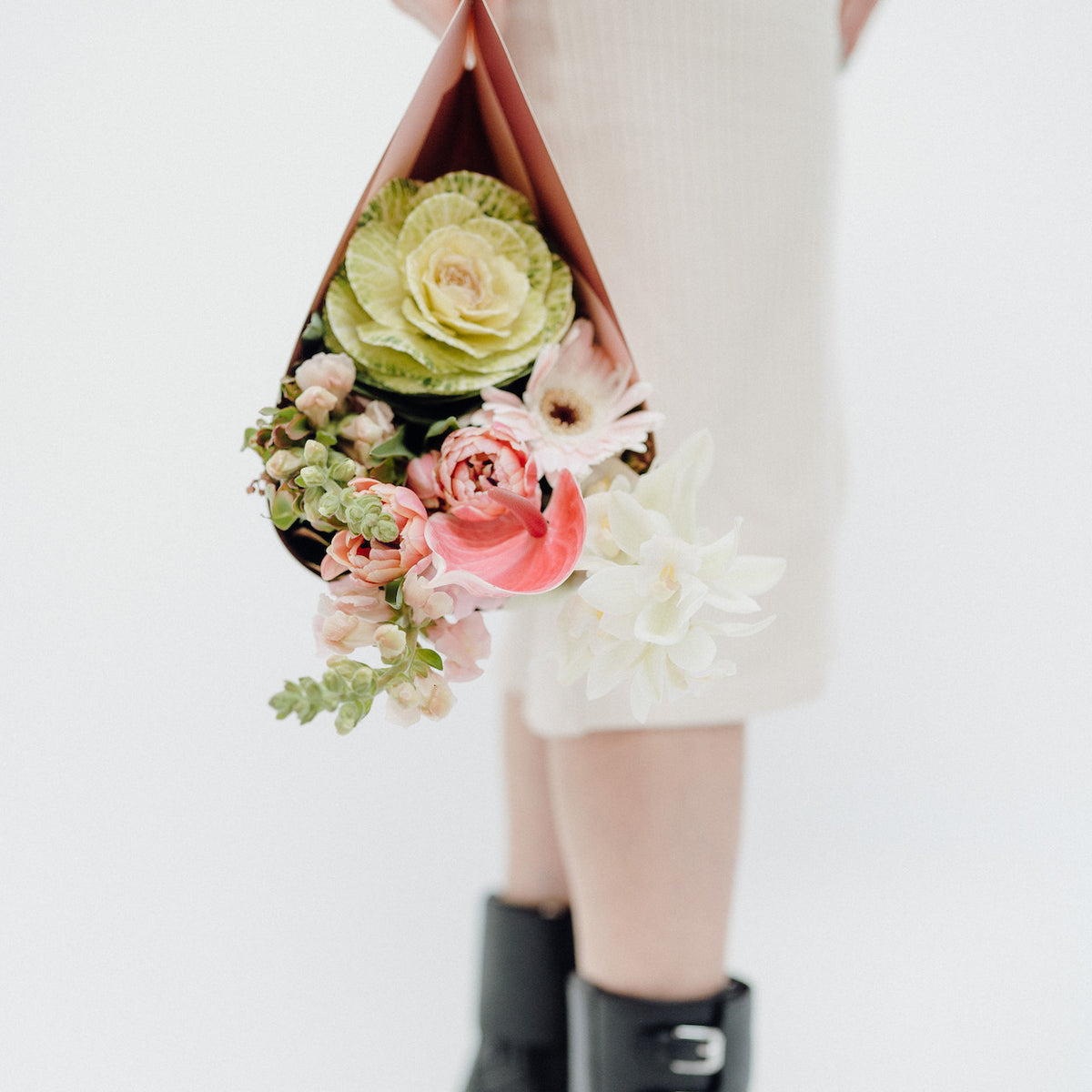 Mixed Pastel Bouquet in Carrier